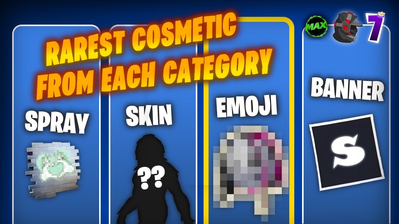 Rarest Fortnite Cosmetics from each category!