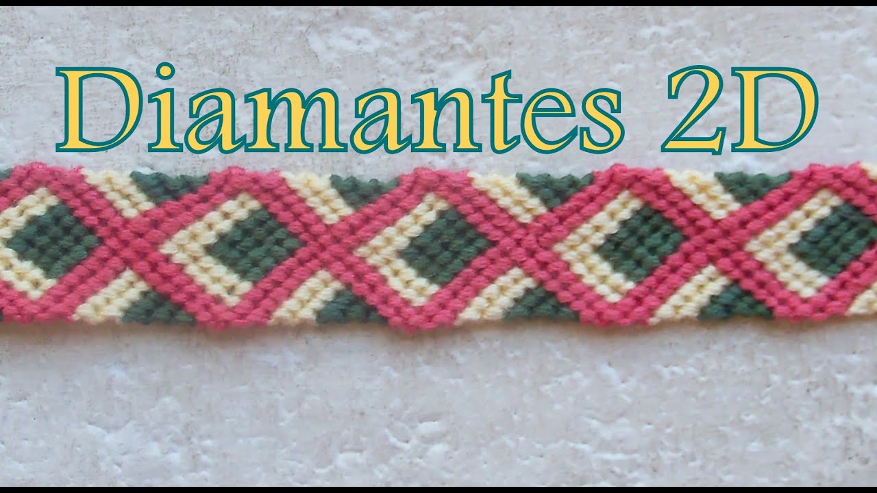 Pulsera de Hilo: Diamantes 2D