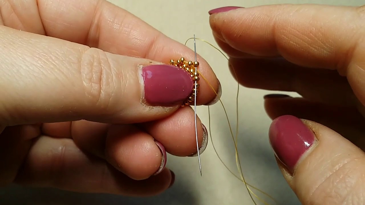 DIY TUTORIAL /incastonatura rivoli 10 mm con rocailles 11 / 0