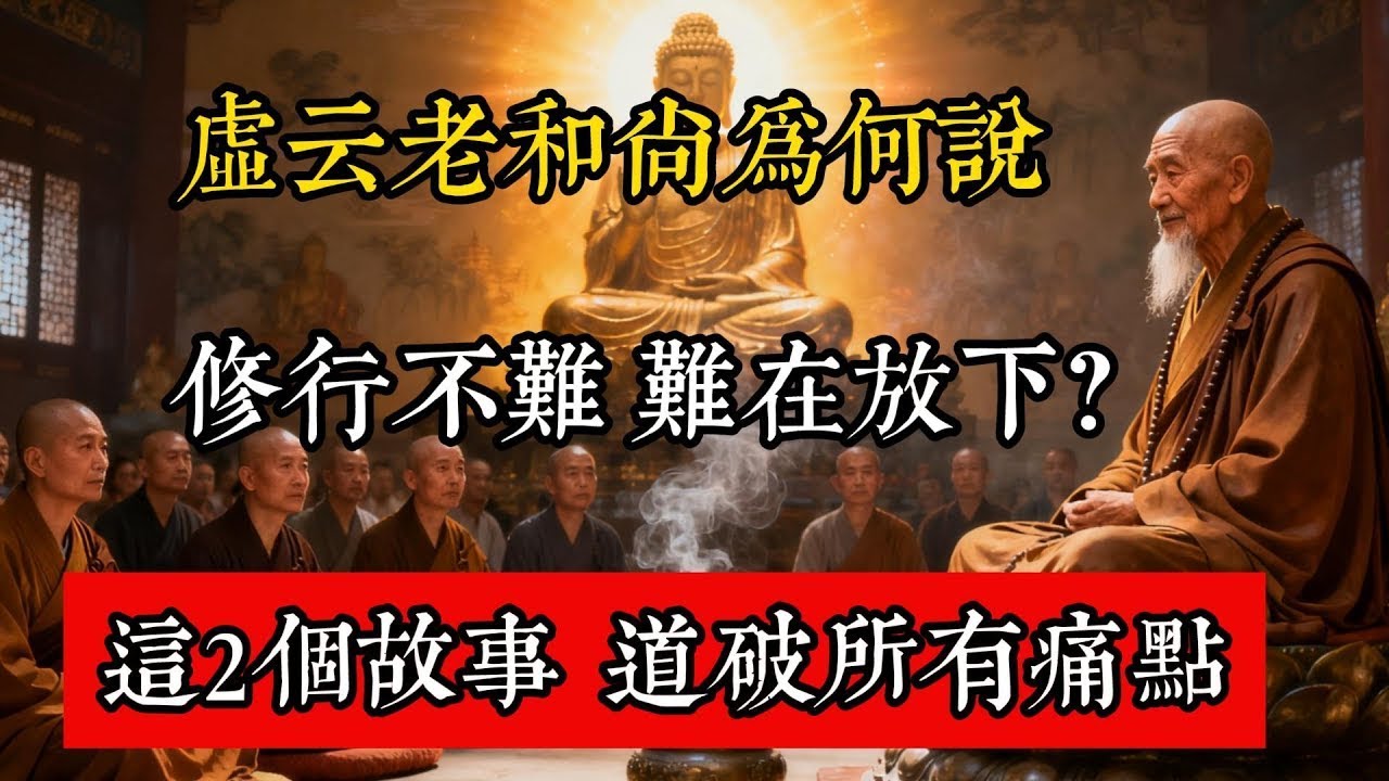 虛雲老和尚為何說，修行不難，難在放下？這2個故事，道破所有痛點!#佛教 #佛家 #佛法 #佛學知識 #佛學智慧 #修心修行 #佛教文化 #禪悟人生 #傳統文化