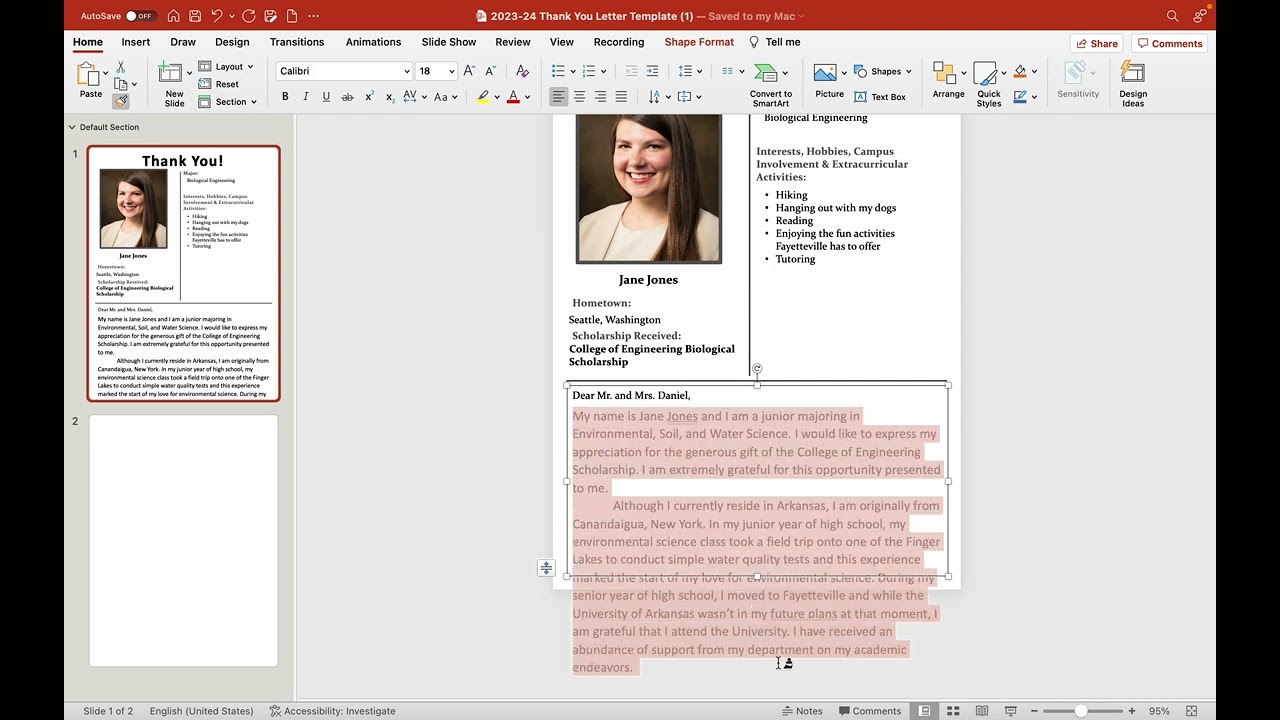 Engineering Scholarship Letter Tutorial
