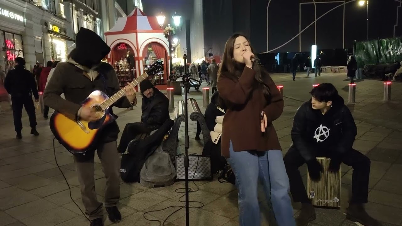 Танцы Минус - Половинка - Вячеслав Петкун - #кавер песни спела на Никольской улице Елизавета Беняш
