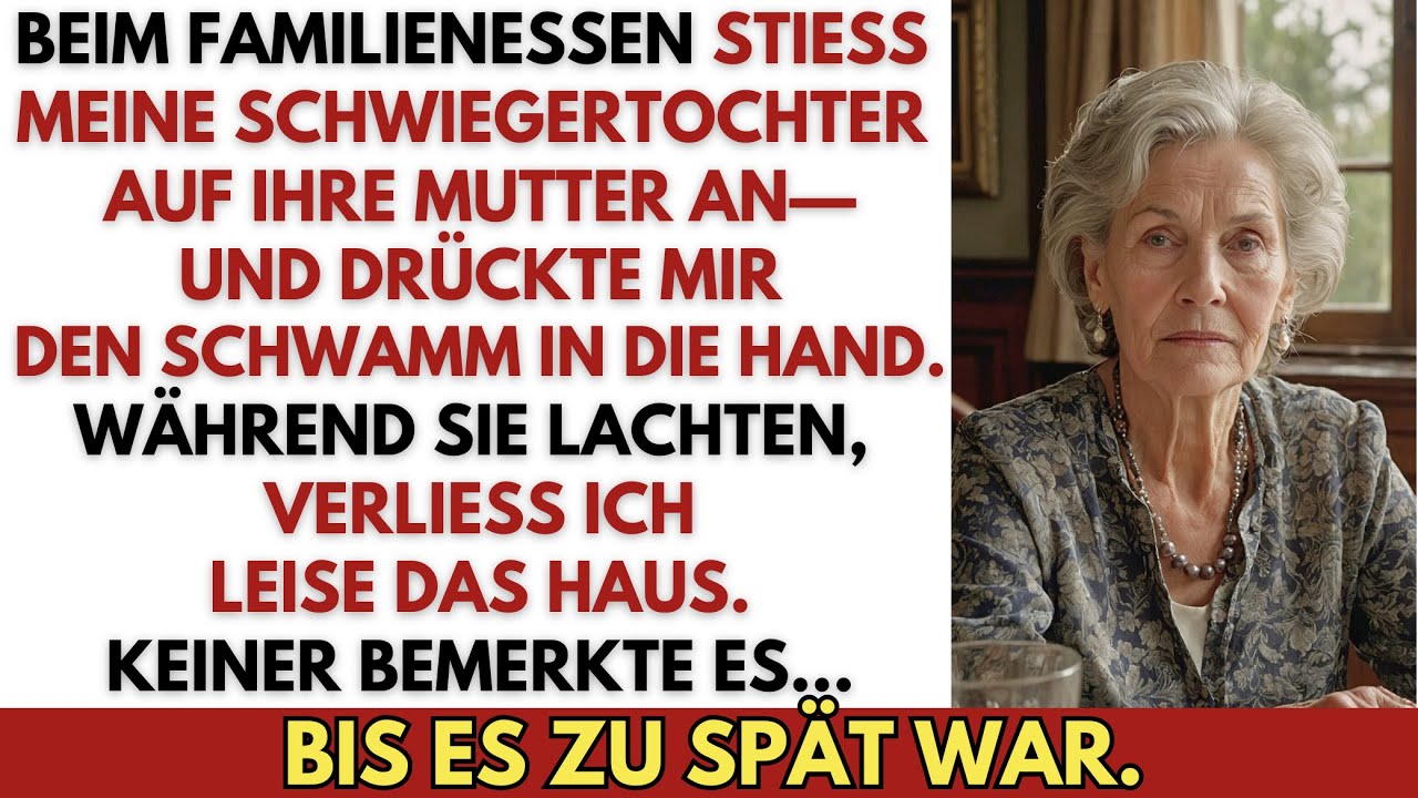 Meine Schwiegertochter schenkte ihrer Mutter Wein ein – und schickte mich zum Abwasch. Also ging...