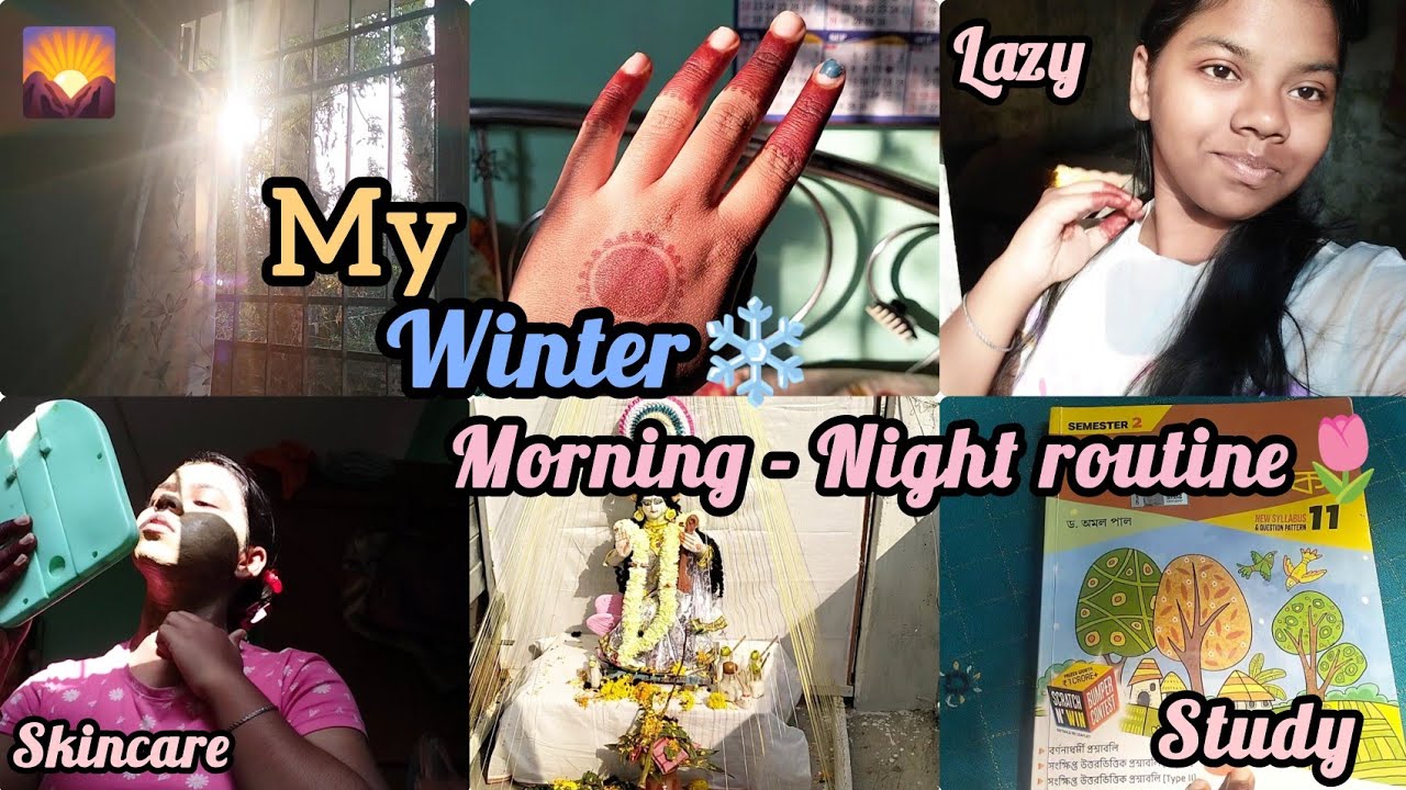 My 7am ❄️Winter Cozy 🌷Morning - Night Routine 🌸( study, skincare, productivity)☺️