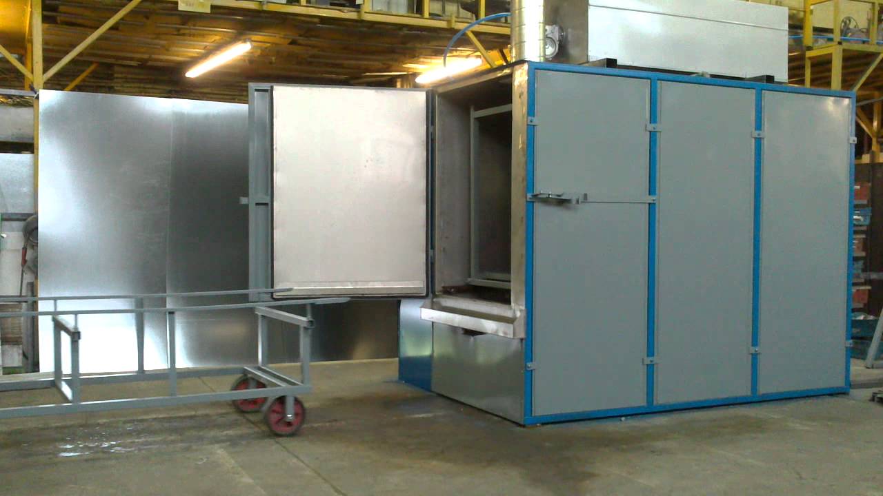 Auto-Wash powder coating pre-treatment machine being unloaded