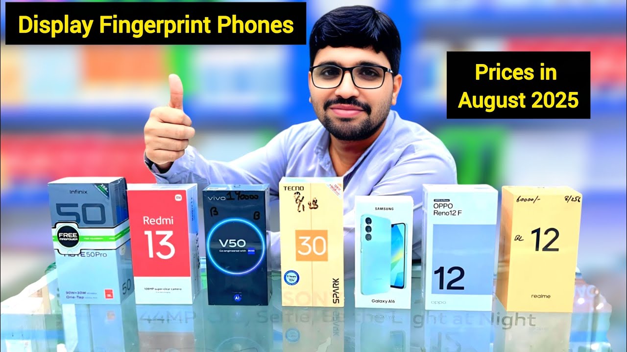 Latest Under Display Fingerprint Phones Prices in Pakistan August 2025 | brothermobile3020 