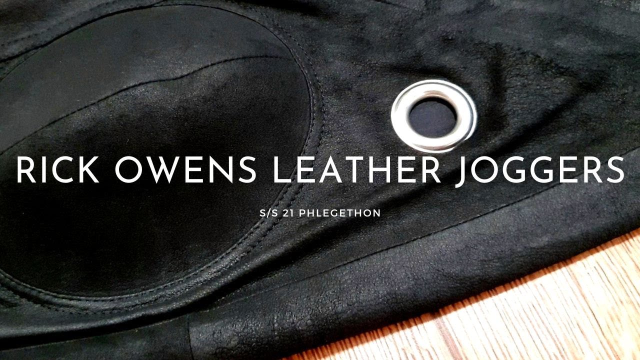 Rick Owens Phlegethon S/S 2021: Leather Joggers