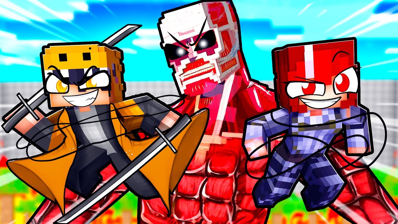 Having an ATTACK ON TITAN LIFE in Minecraft!
