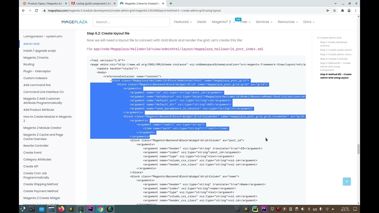 Magento 2 - Пишем свой контроллер, listing, actions (Урок 5)