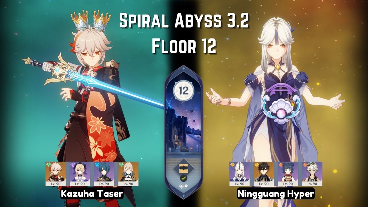 New Comp of Kazuha Taser & Ningguang Hypercarry - Spiral Abyss 3.2 Floor 12 | Genshin Impact