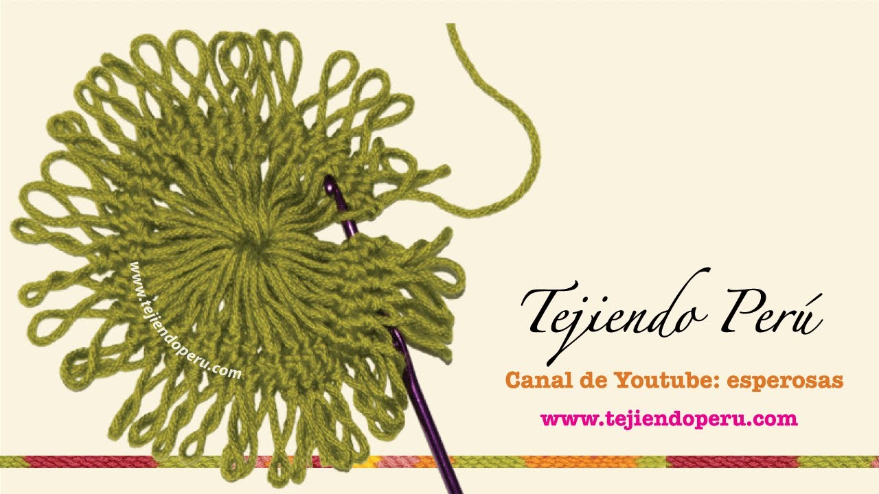 Horquilla (hairpin lace): técnica básica para tejer motivos circulares