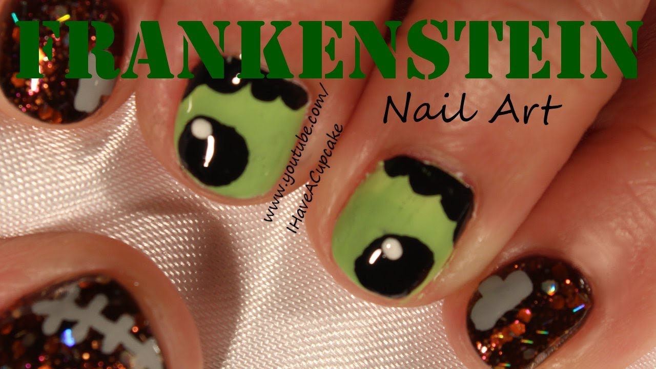 Halloween Nails - Frankenstein Nail Art