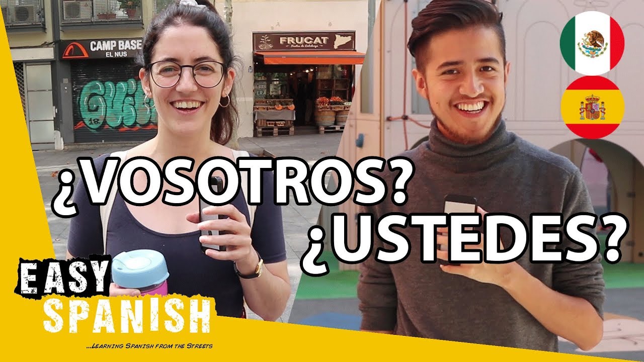 Learn the difference between VOSOTROS and USTEDES &mdash; Spanish basic phrases | Super Easy S. 28