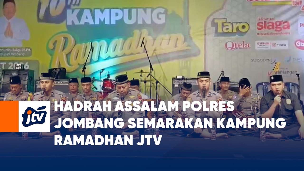 Hadrah Assalam Polres Jombang Semarakan Kampung Ramadhan JTV
