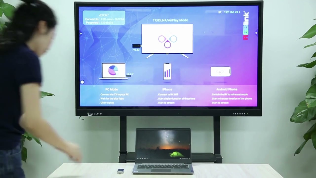 How to connect RGBlink ASK nano to laptop