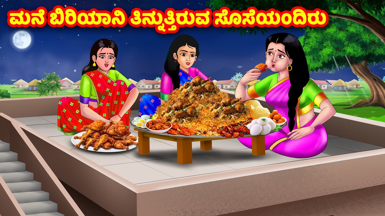 ಮನೆ ಬಿರಿಯಾನಿ ತಿನ್ನುತ್ತಿರುವ ಸೊಸೆಯಂದಿರು | Kannada Stories | Stories in Kannada | Atte Vs Sose