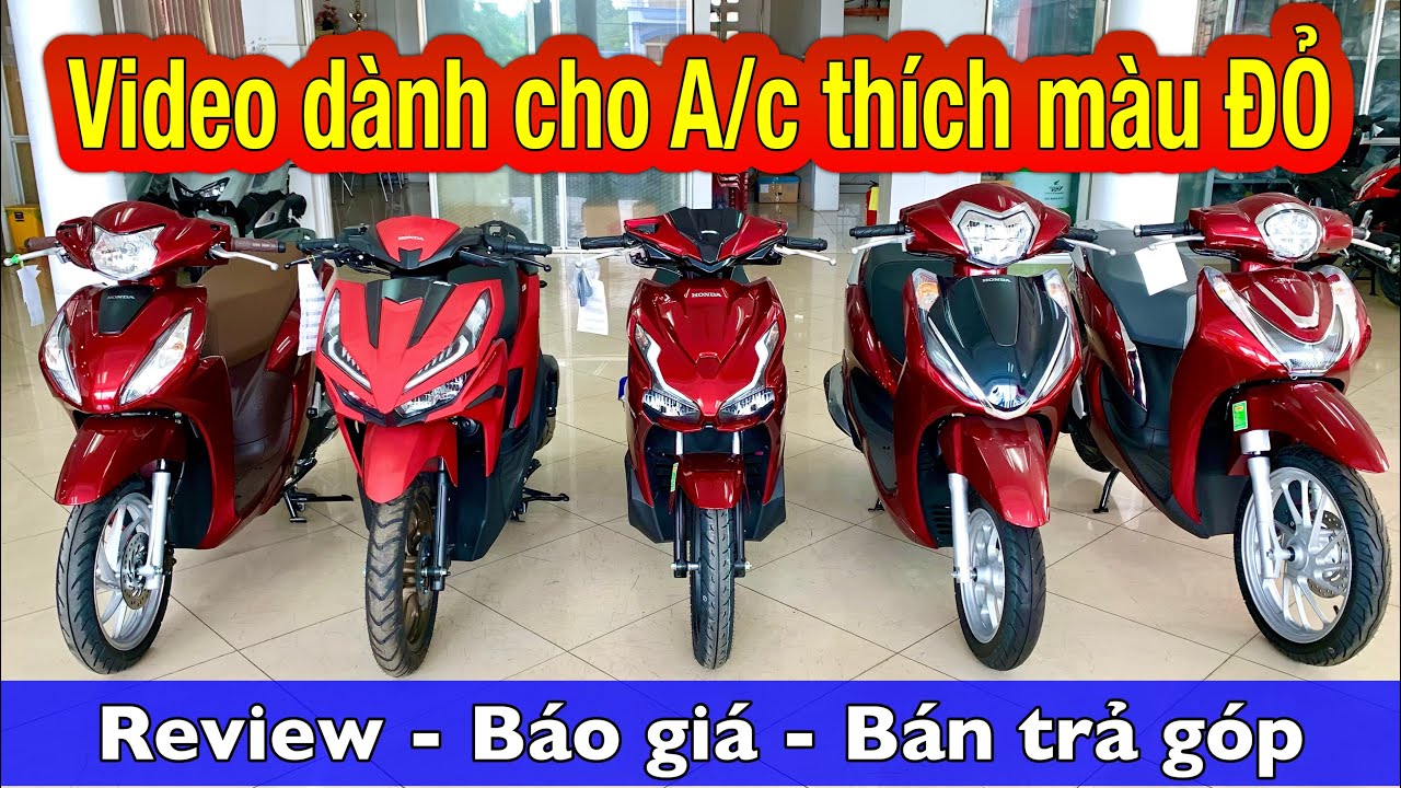 Tổng hợp xe tay ga Honda m&agrave;u đỏ #vision2025 #vario2025 #lead2025 #ab2025 #shmode2025 #sh2025