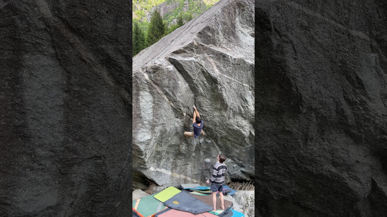 Mescalina (7C/+) Remenno, Val Masino #boulder #bouldering #rockclimbing #climbing