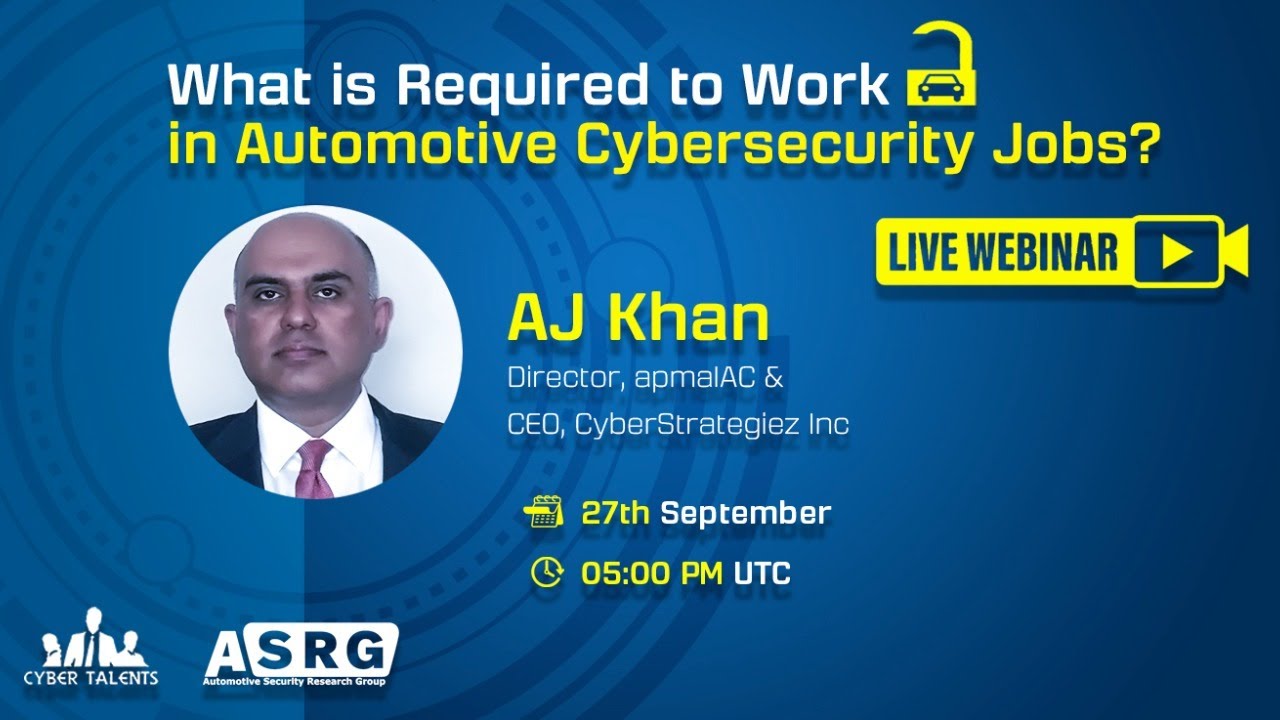 Live Webinar: What is Required to Work in Automotive Cybersecurity Jobs?