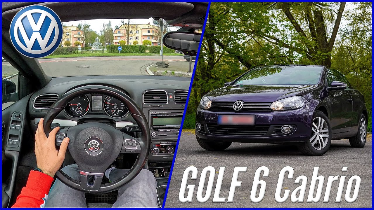 2011 VW Golf 6 TDI Cabrio [1.6 | 103HP] - POV City Test Drive | Open/Close Roof | Sound System