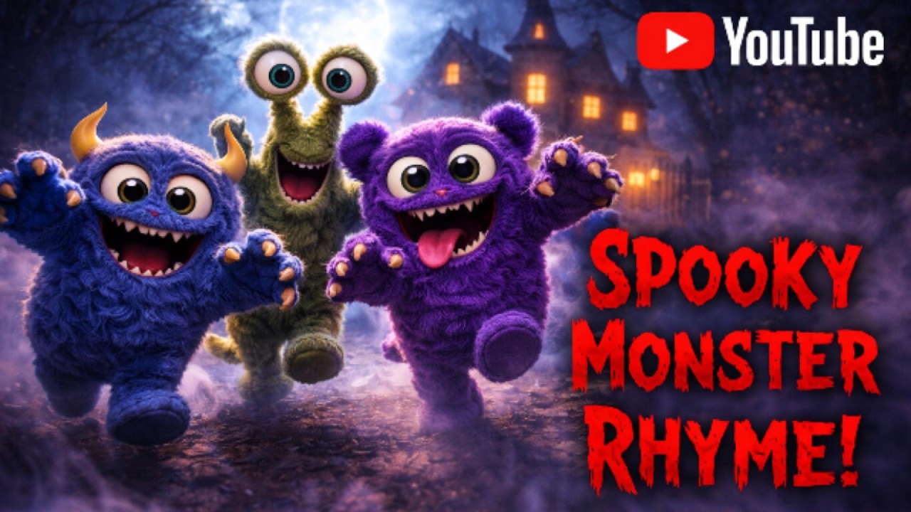 Spooky Monster Rhyme 👻 | Scary Fun Halloween Song for Kids | Monster Dance Party