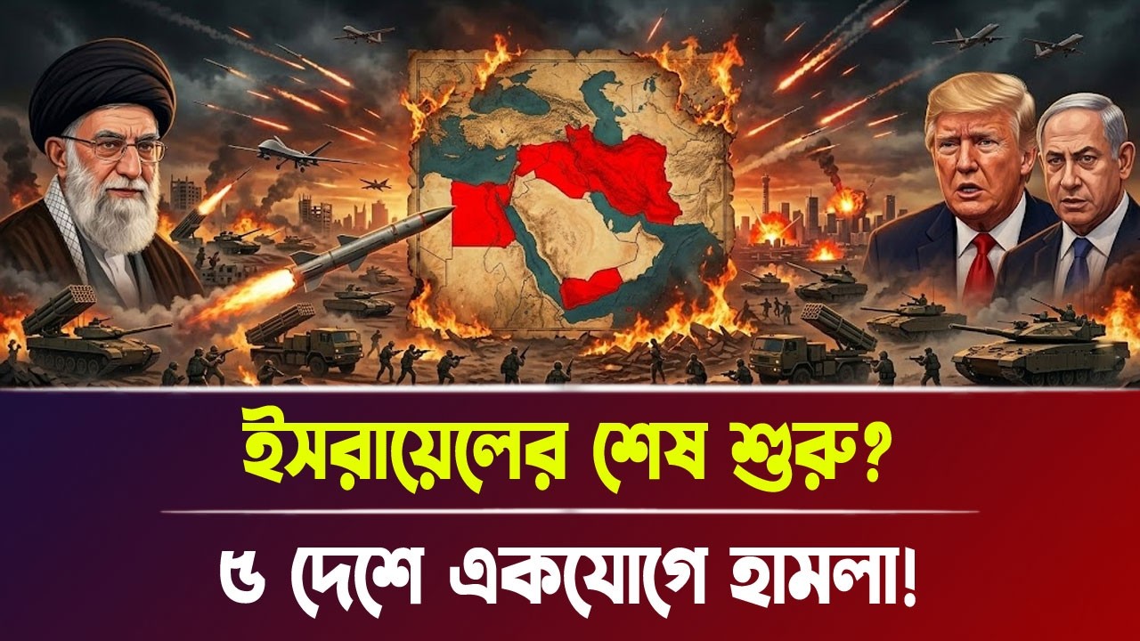 ইসরা'য়ে'লের শেষ শুরু? ৫ দেশে একযোগে হা'ম'লা! | Iran-Israel war, Breaking News | Bangla News