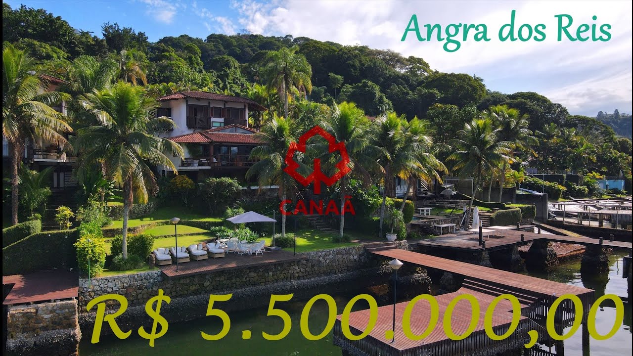Mansão c/ 5 suítes, deck p/ embarcações, área de lazer, área gourmet e beira mar Angra dos Reis🌴🔆