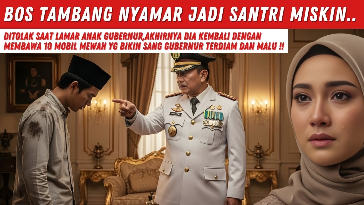 BOS TAMB4NG NYAMAR JADI SANTRI, DITOLAK SAAT LAMAR ANAK GUB3RNUR, DIA KEMBALI MEMBAWA 10 MOBIL MEW4H