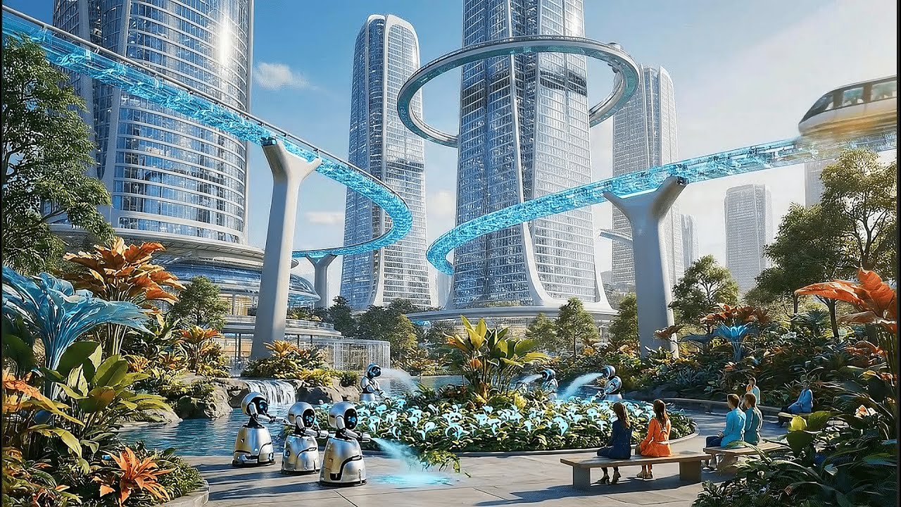 FUTURE CITY of 2050: Flying Cars, Robots & Ultra-Advanced Sci-Fi Architecture Revealed!