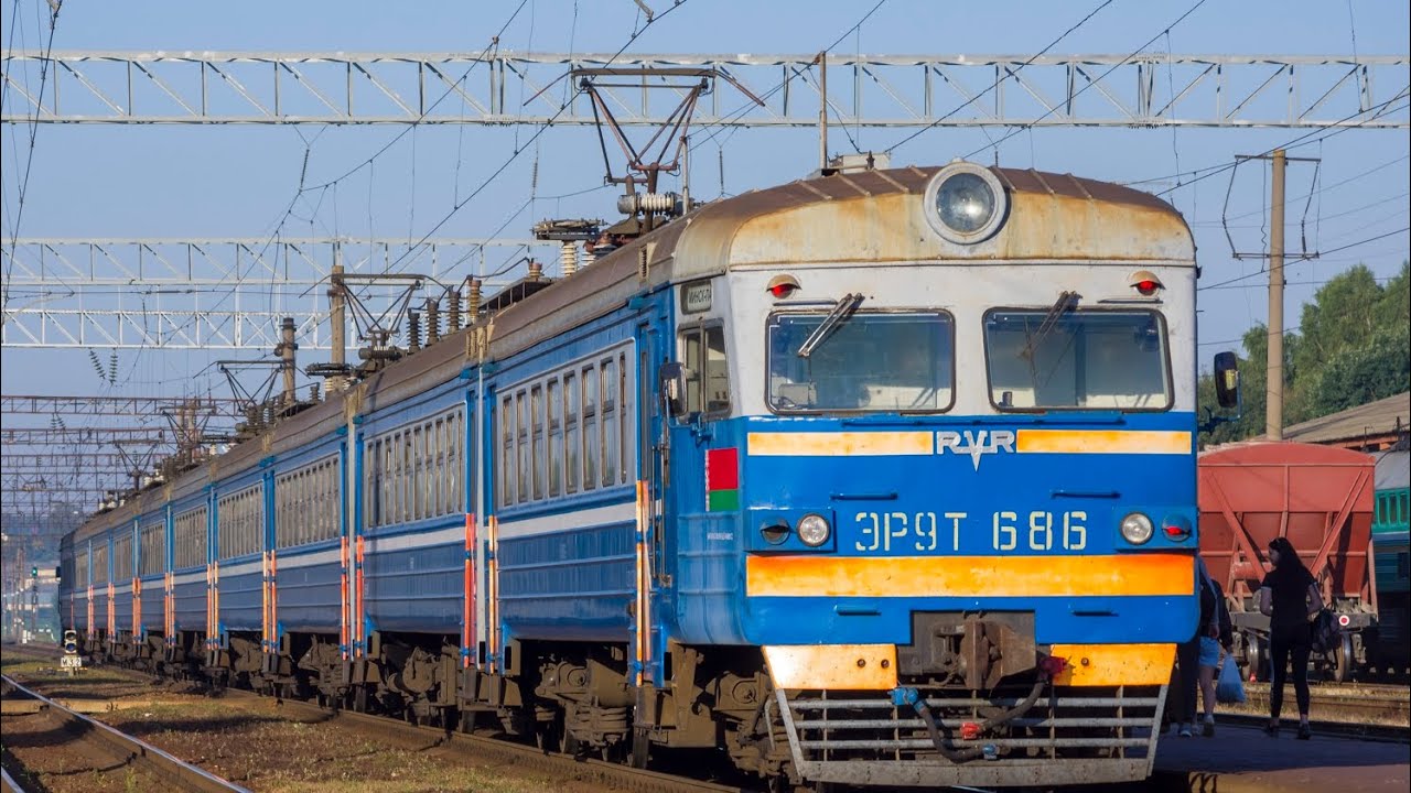 Поездка на електропоезде ЭР9Т-686 по маршруту №6016 