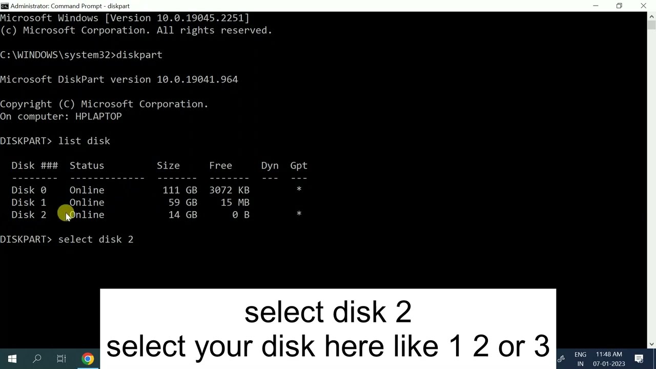 How To Format USB/SD Card/Hard Disk Using CMD English
