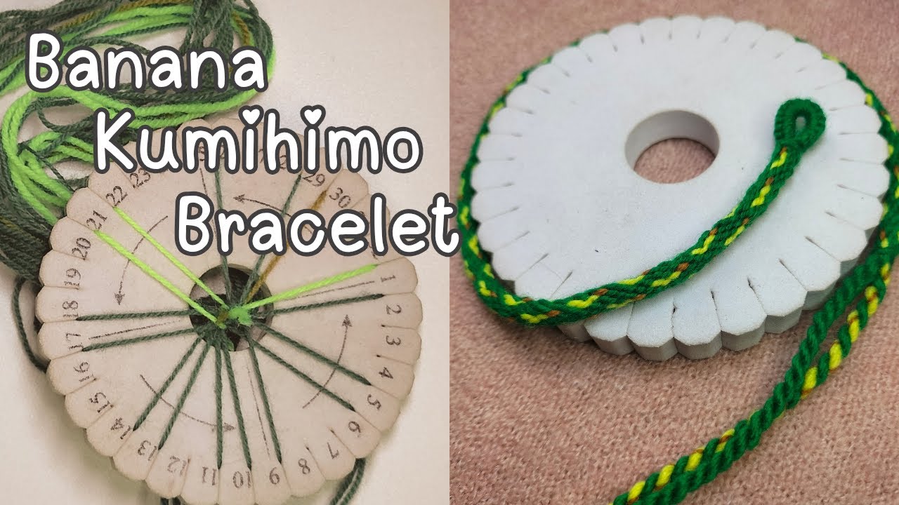 🍌 Banana 🍌 Kumihimo Bracelet Tutorial || 16 String Fruit Kumihimo Friendship Bracelet Tutorial
