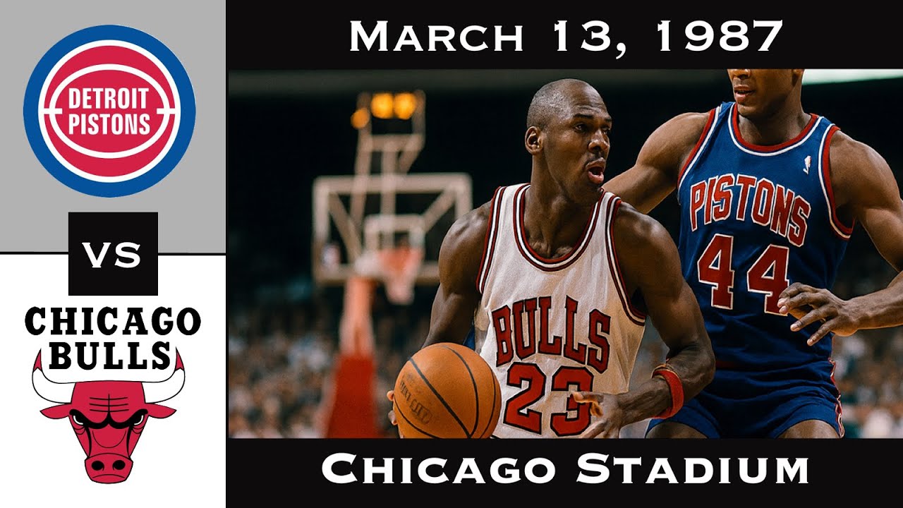 Full Game: The Rivalry's First Brutal Lesson | Michael Jordan vs Pistons (March 13, 1987)