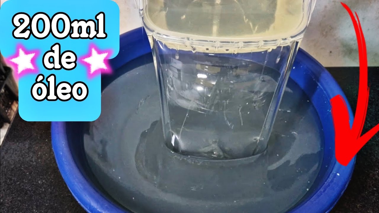 COM 200ML DE ÓLEO USADO FIZ + DE 10L DE SABÃO LÍQUIDO BRUTO MUITA POTÊNCIA E ECONOMIA