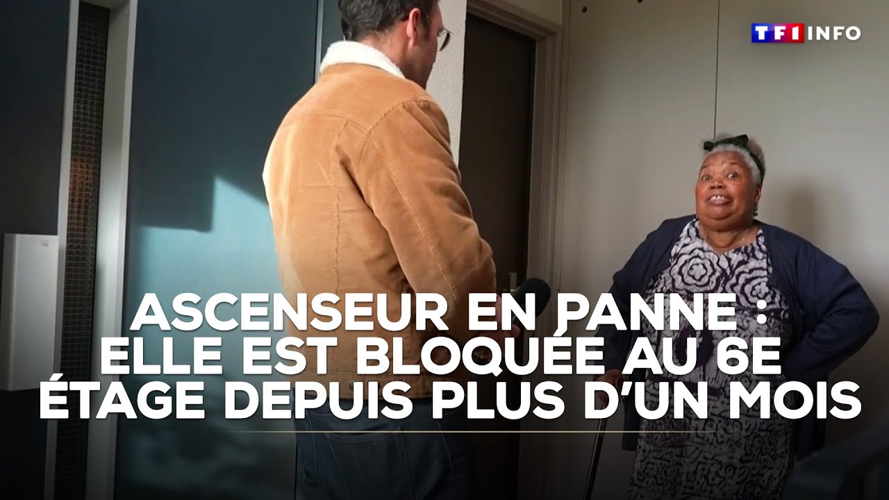 Ascenseur en panne : elle est bloqu&eacute;e au 6&egrave;me &eacute;tage depuis 1 mois et demi ｜TF1 INFO