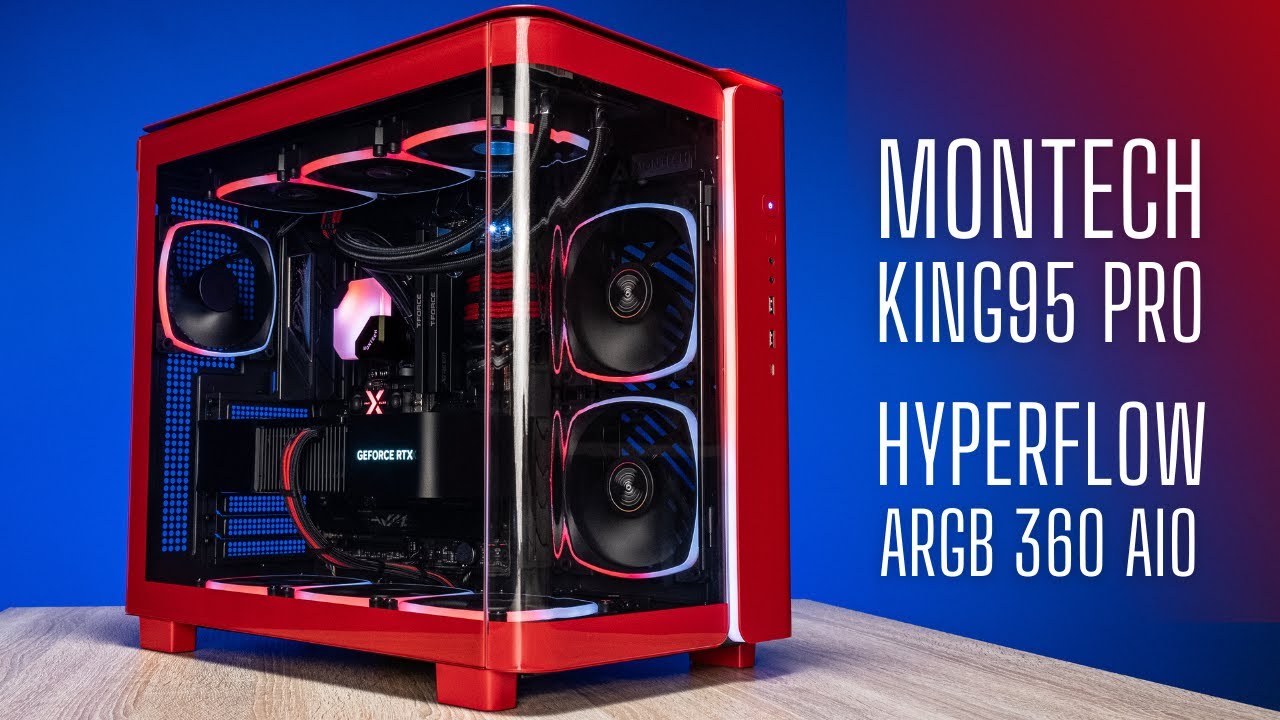Montech Hyperflow ARBG 360 | King 95 Pro | Red Ryzen 9 / 4080 Super PC Build