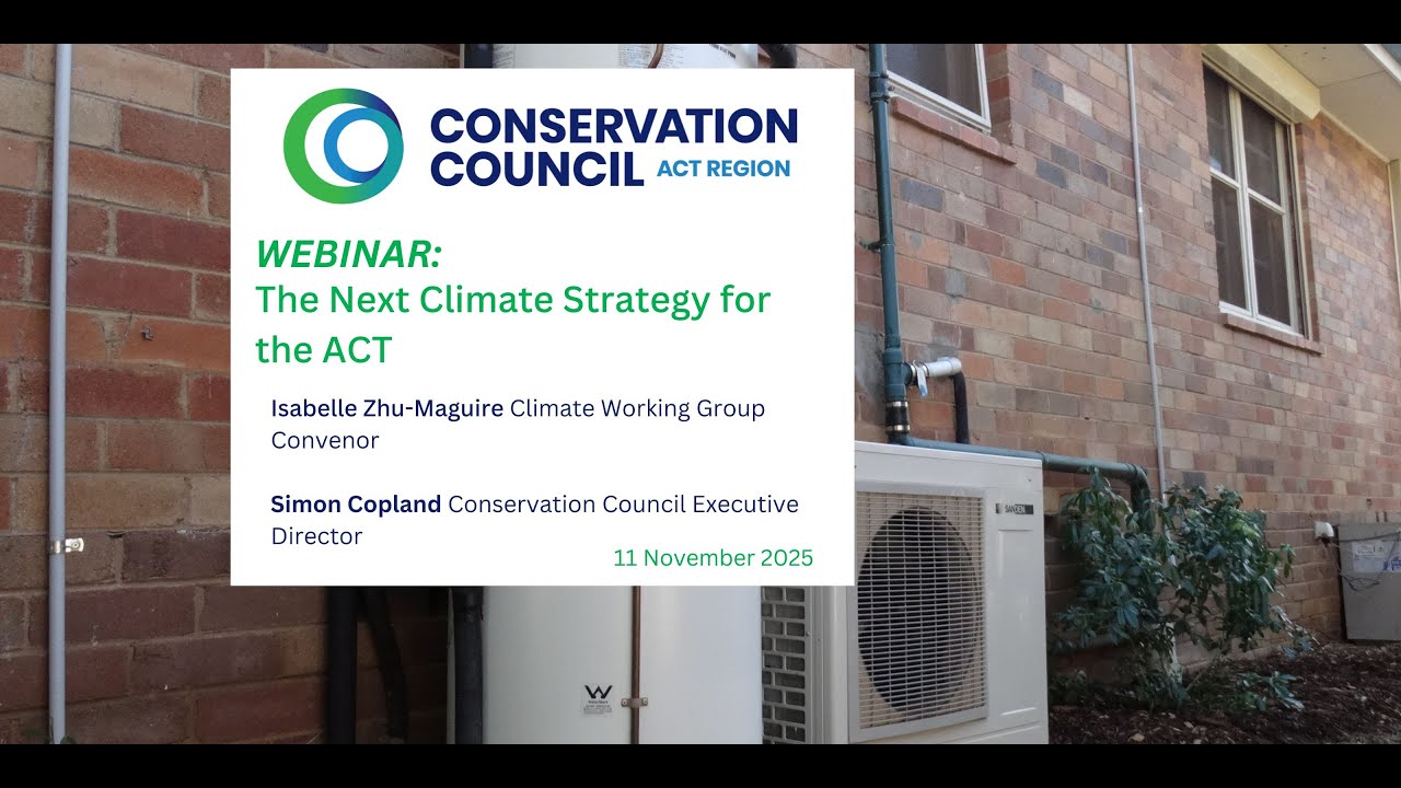Webinar: The Next Climate Change Strategy for the ACT