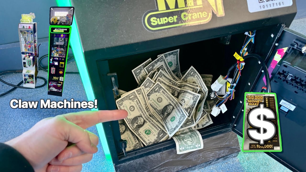 I collected MONEY from my ARCADE Claw Machines!💰Laundromat & SCRATCH Off Lottery Ticket! 