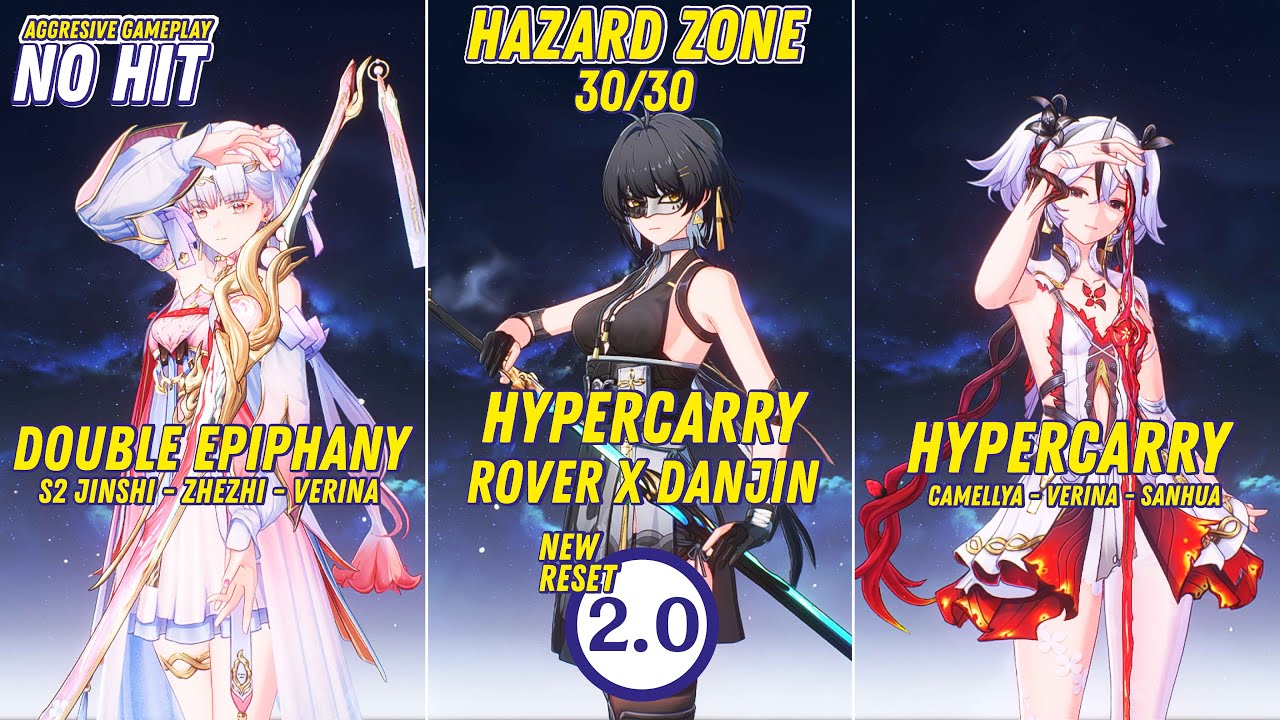 NEW Tower of Adversity 2.0 | Jinhsi - Rover - Camellya | Hazard Zone - Wuthering Waves