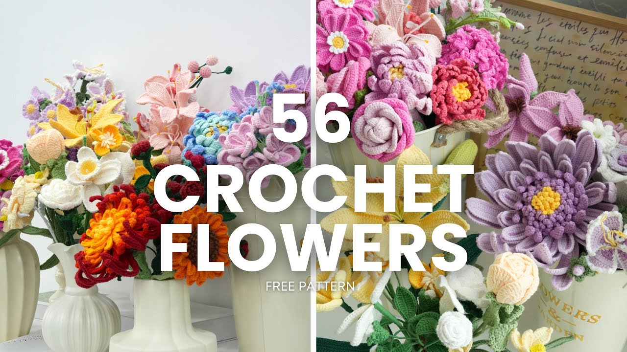 56 Crochet Flower Ideas - Free Patterns