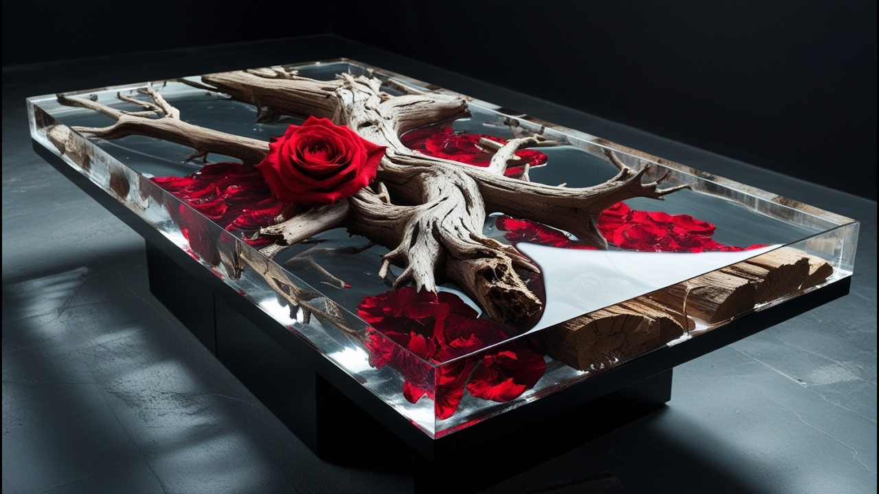 You Can't Imagine Without Seeing | From Gnarly Roots to a Masterpiece: Building a Rose Epoxy Table