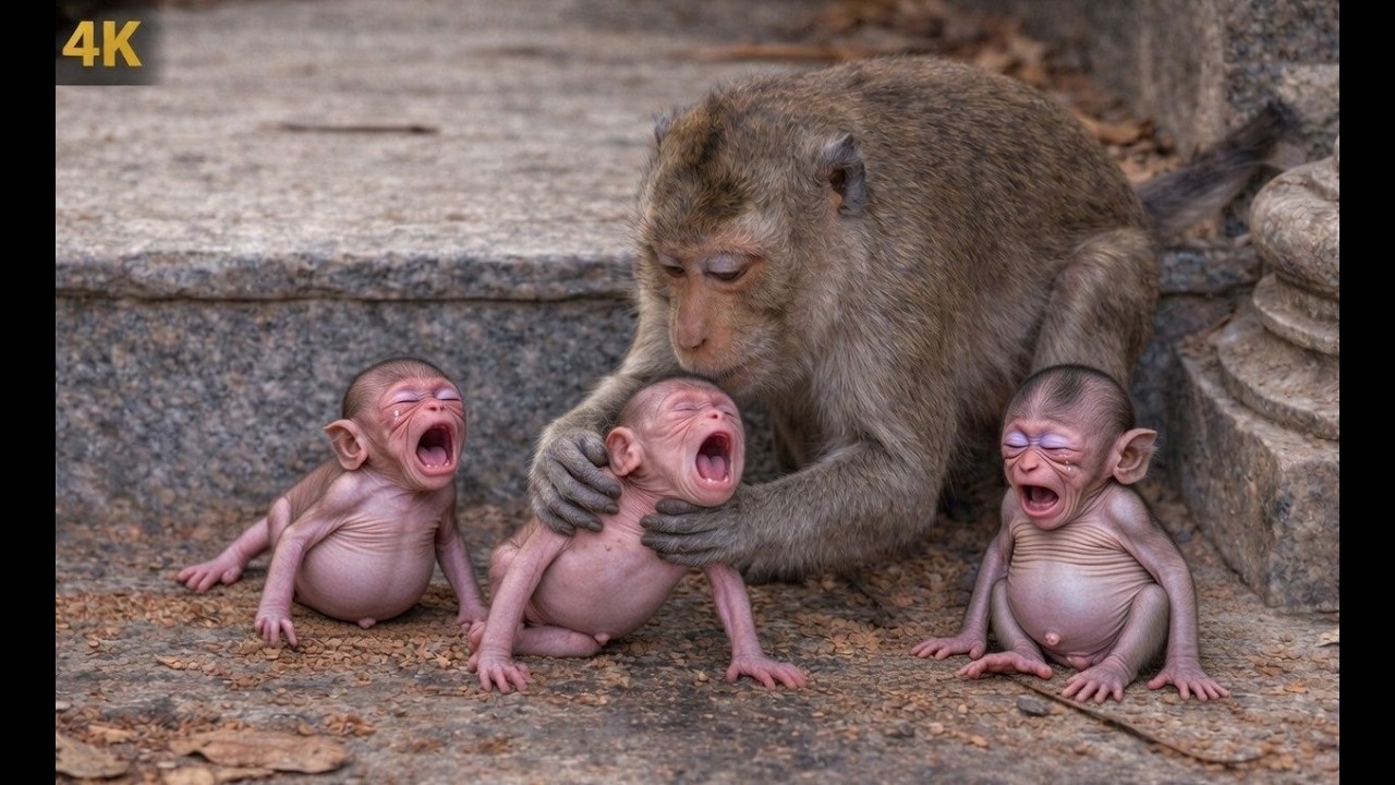 🔴 LIVE Poor Baby Monkey Crying Alone – The Most Touching Moments