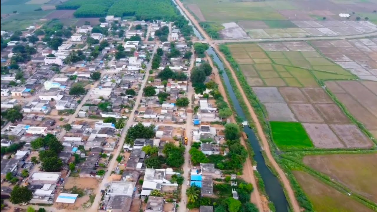 Beautiful Village in Andhra pradesh | Drone video | Farm fields | my village | #myvillage