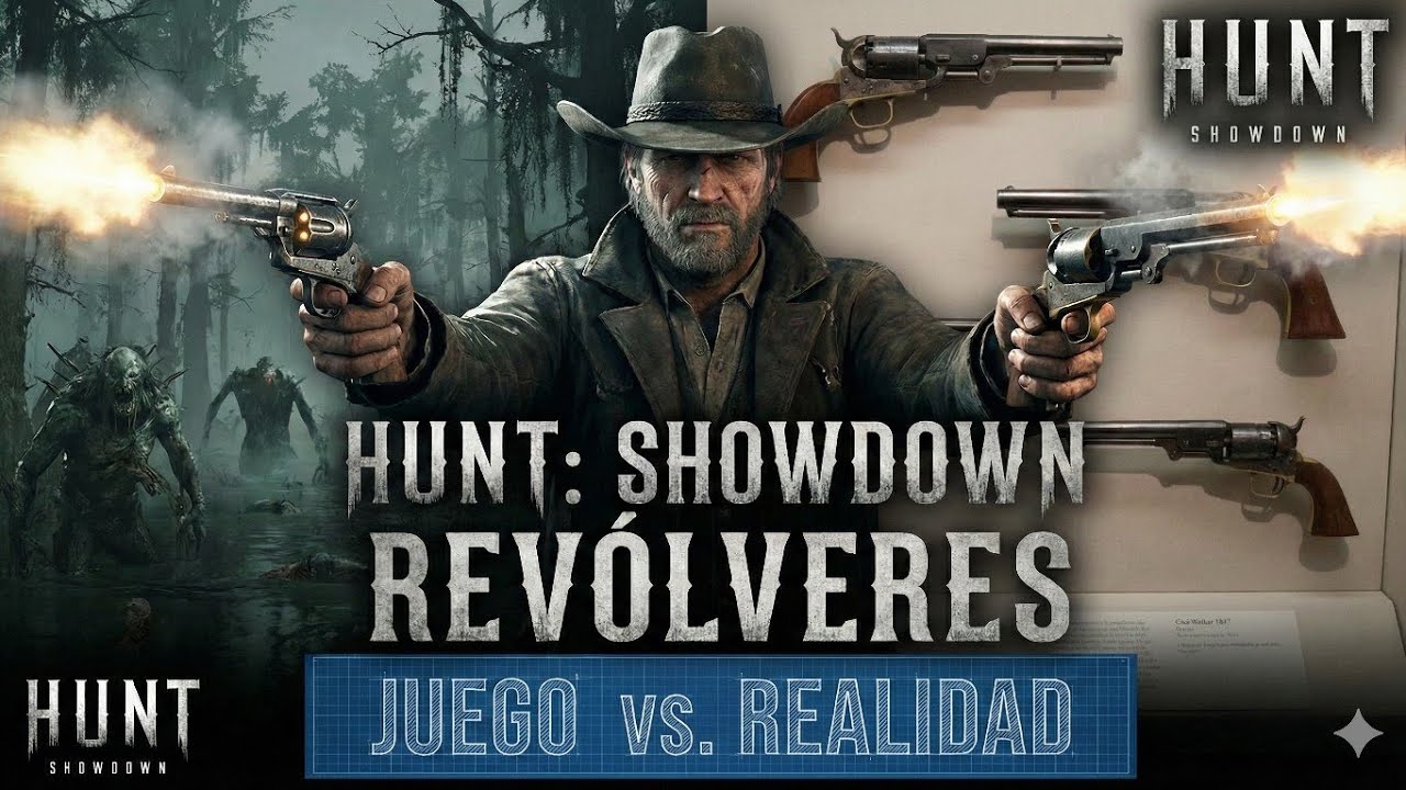 HUNT: SHOWDOWN VS VIDA REAL: ANÁLISIS DE TODAS SUS PISTOLAS Y REVÓLVERES