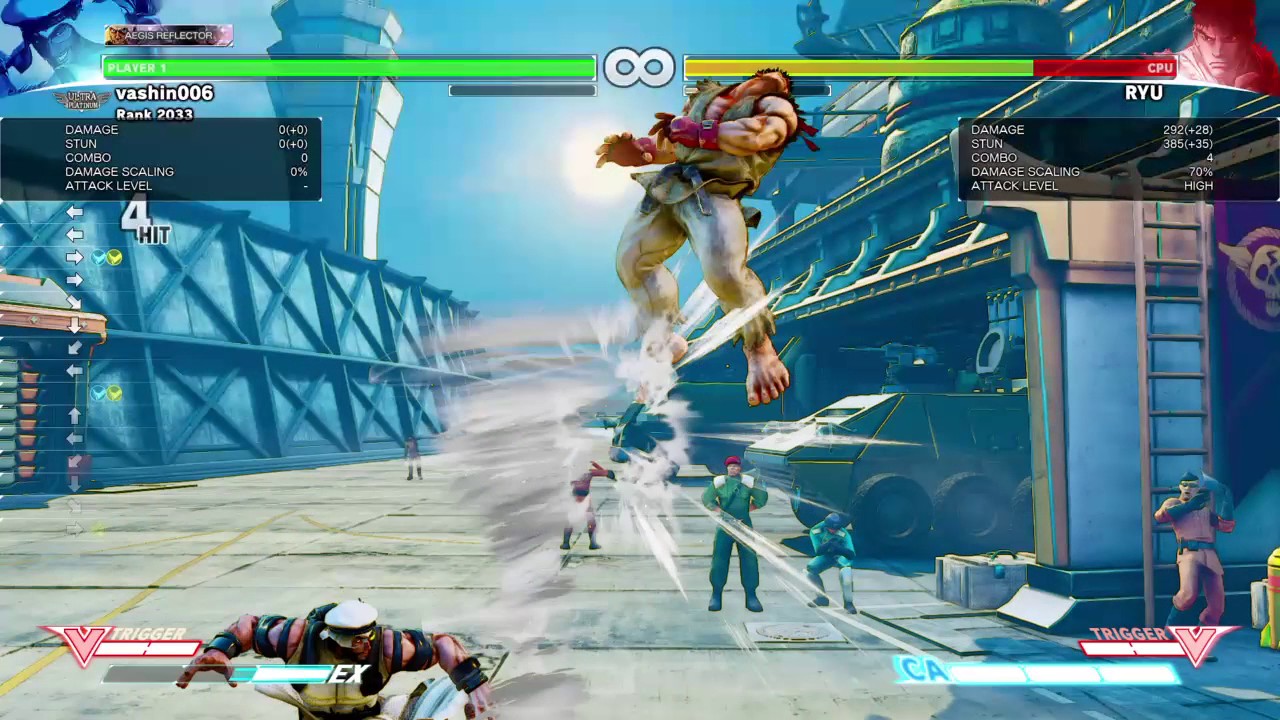STREET FIGHTER V rashid triple ex eagle spike combo