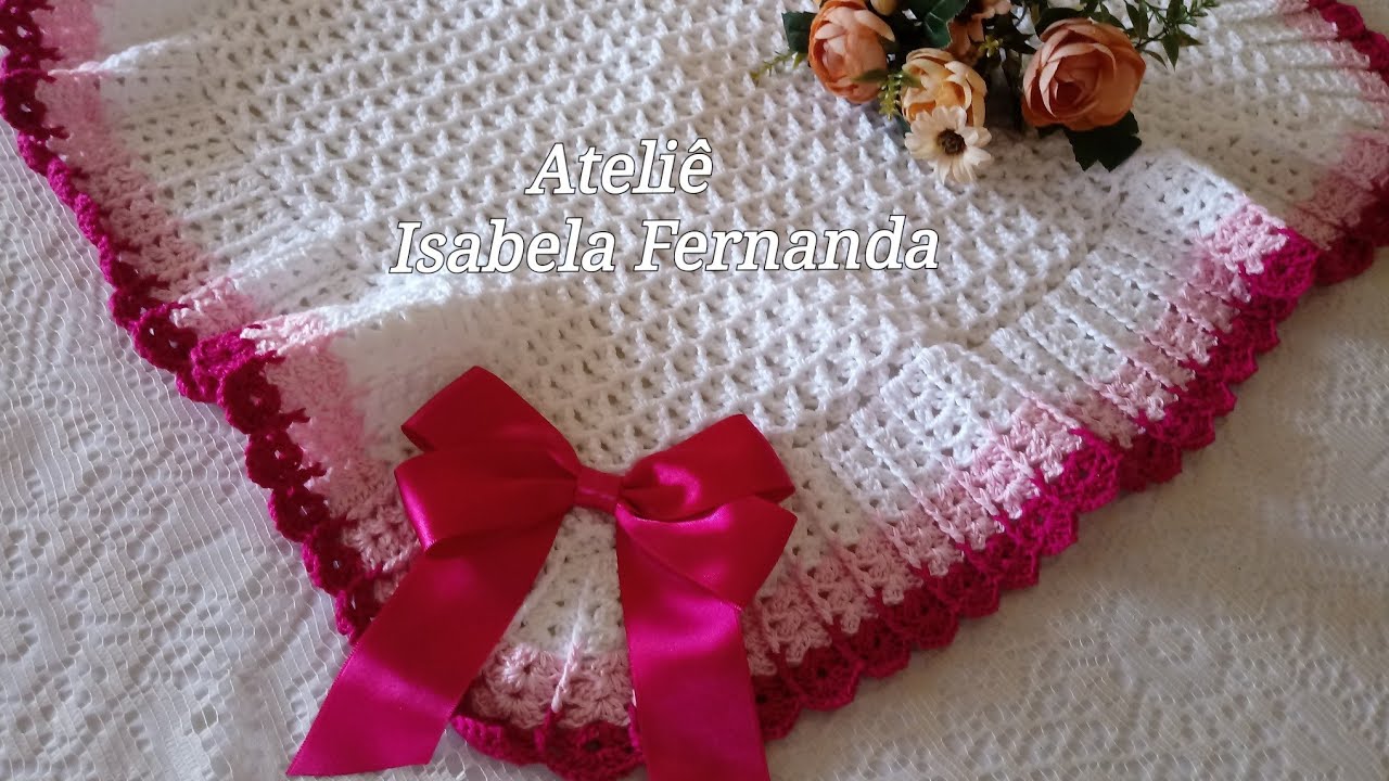 Manta em Crochê Para Bebê - Ana Cecília