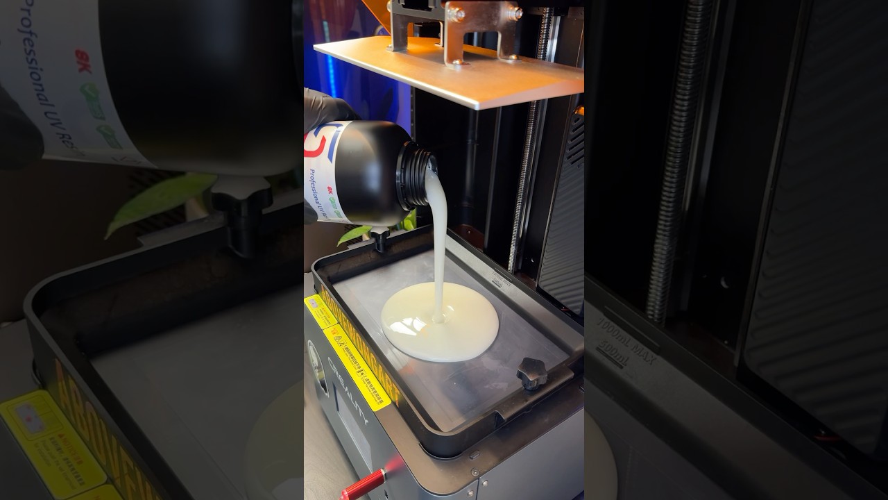 Printing with Siraya Tech glow in the dark 3d resin on the Halot Mage S 8k by @Creality3D