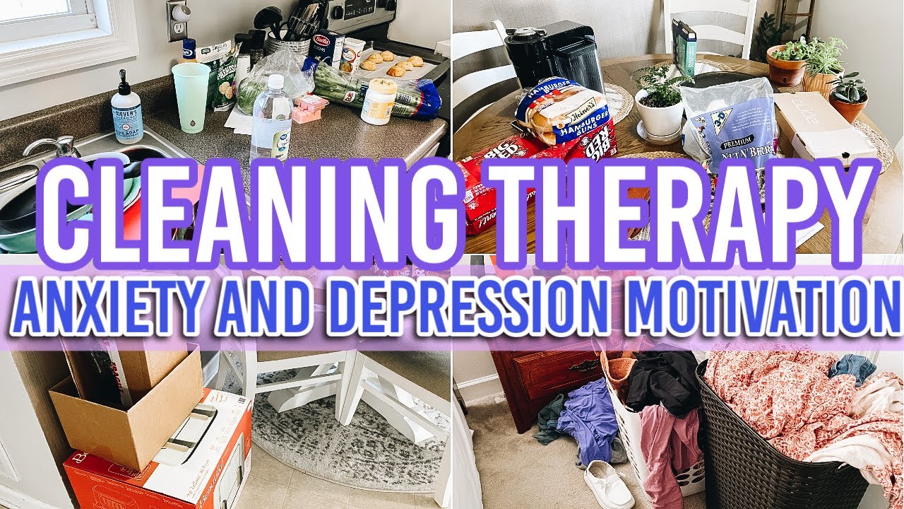 CLEAN WITH ME THROUGH MY ANXIETY AND DEPRESSION | REAL LIFE MESSY HOUSE CLEANING MOTIVATION