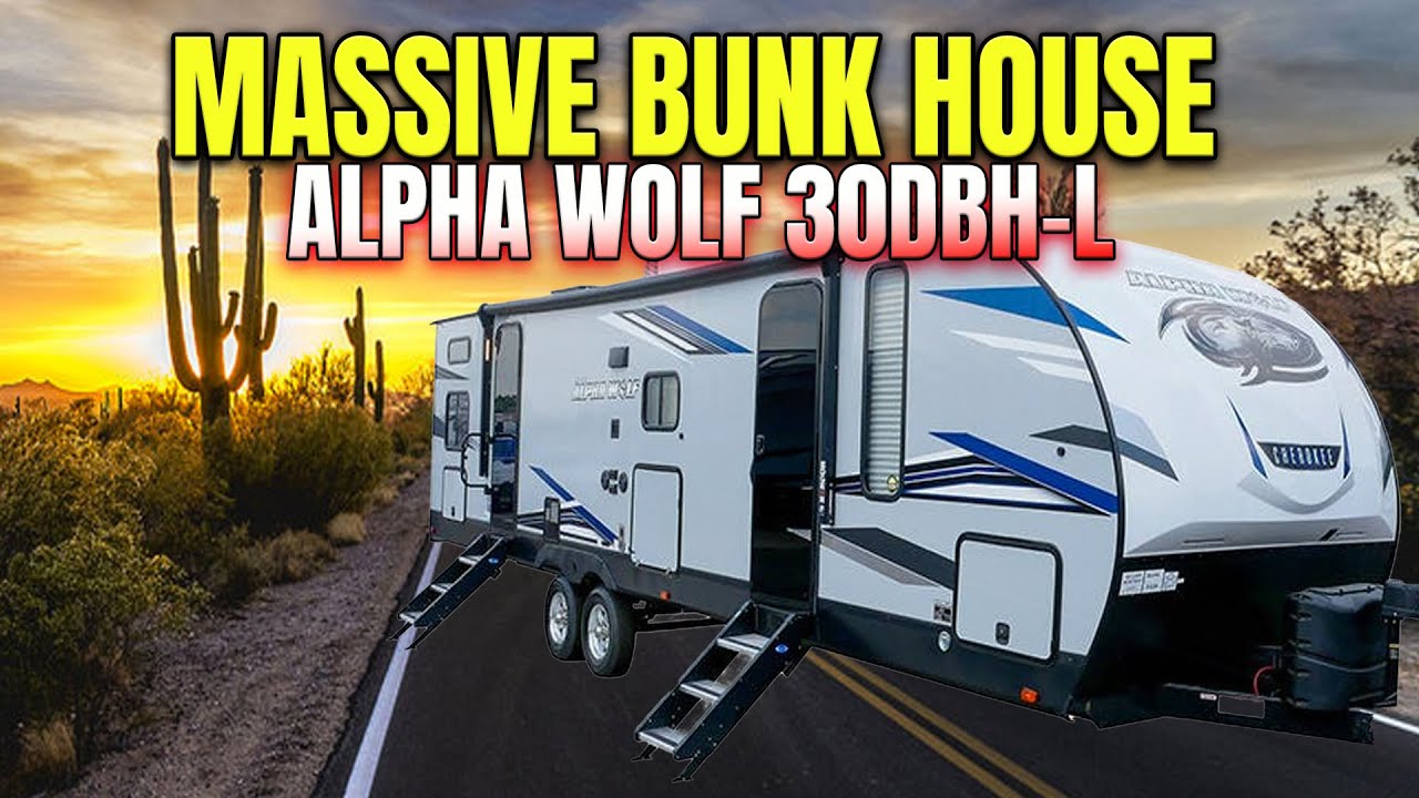 What a MASSIVE Bunk House.  Alpha Wolf 30DBH-L