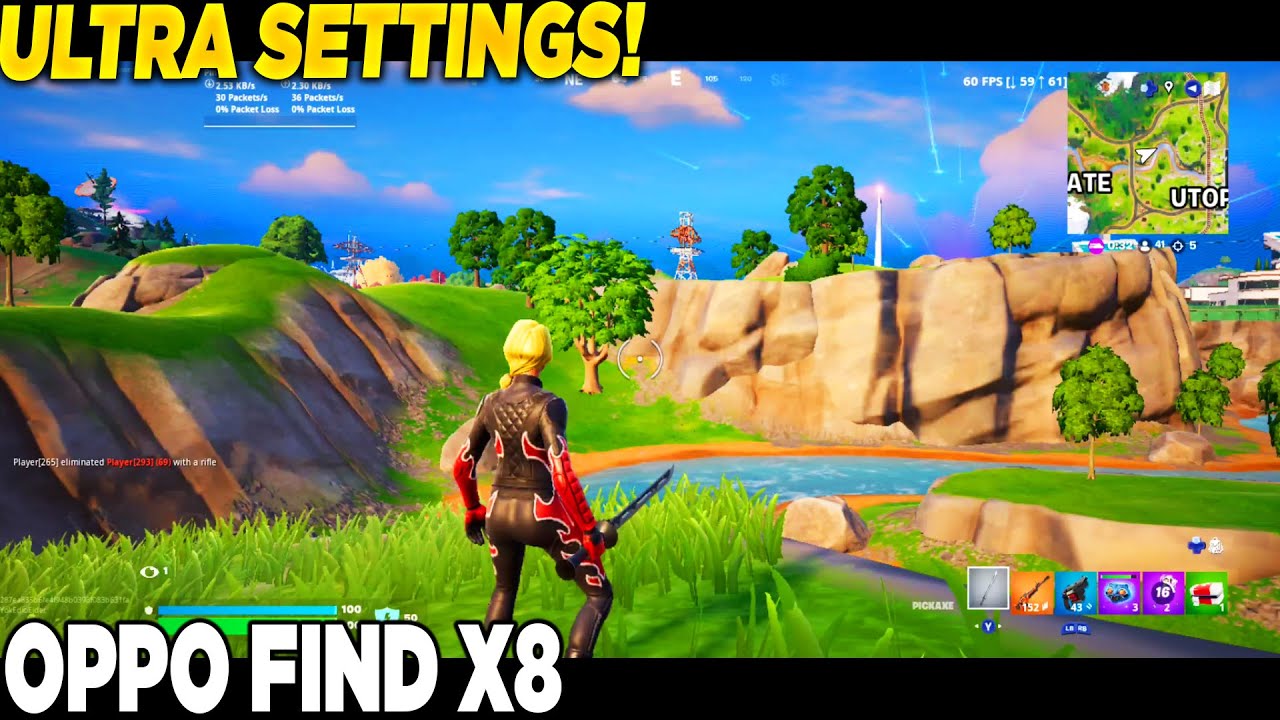 Oppo Find X8 Fortnite Chapter 6 Ultra 60FPS MediaTek Dimensity 9400